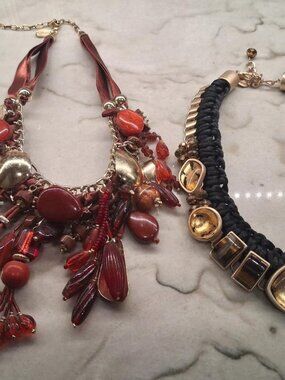 Chico's lot of 2 adjustable necklaces. See Photos